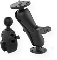FLIR T300369 Mounting Kit, Black; This mounting kit contains RAM Mounts Double Ball Mount and Tough-Claw Medium Clamp Ball Base; Use these products to mount a camera on a table, a wall, or a tube; 4 pounds Weight Capacity; FLIR Exx-Series cameras cannot be attached to a wall using this mounting kit; UPC 845188023188 (FLIRT300369 FLIR T300369 MONTING) 