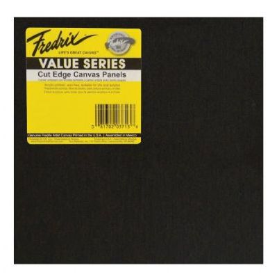 Fredrix 37401 Canvas Panels, 25 Pack 8 x 8 inches, Color Black/Gray; Double acrylic primed archival canvas mounted to acid free chipboard panels; Suitable for painting on with acrylics and oils; Great for schools, classrooms, and renderings; Black, 25 pack; Shipping Dimensions 8.00 x 8.00 x 2.50 inches; Shipping Weight 3.75 lbs; UPC 081702374019 (T37401 T-37401 T/37401 FREDRIX37401 FREDRIX-37401)