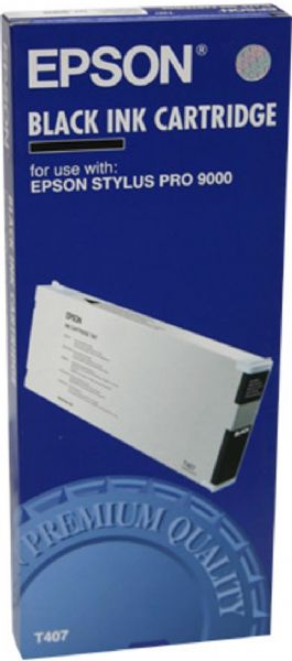 Epson T407011 Ink Cartridge, Print cartridge Consumable Type, Ink-jet Printing Technology, Black Color, 200 ml Capacity, Up to 6400 pages Duty Cycle, New Genuine Original OEM Epson, For use with Epson Stylus 9000 Printers (T407011 T 407011 T-407011 T407-011 T407 011)