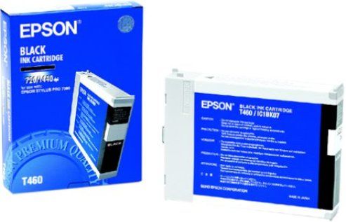 Epson T460011 Ink Cartridge, Inkjet Print Technology, Black Print Color, 28 Page A1 at 40 % Coverage 720 dpi and 3800 Page A4 at 5 % Coverage 360 dpi Print Yield, Epson DURABrite Ultra Cartridge Features, For use with EPSON Stylus Pro 7000 (T460011 T460-011 T460 011 T-460011 T 460011)