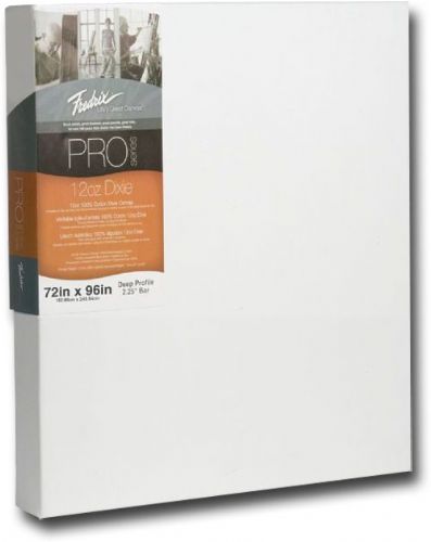 Fredrix T49227 PRO Dixie, Dixie Stretched Canvas; The finest Fredrix pre-stretched cotton duck canvas for professional painters; Features world famous Dixie canvas;  Stretched on kiln dried stretcher bars; A versatile option for work in oil, acrylics, and alkyds; Dimensions 72