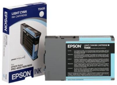 Epson T543500 Light Cyan 110 ml UltraChrome Ink Cartridge, Works With Epson Stylus Pro 4000 Print Engine, Epson Stylus Pro 4000 Professional Edition, UPC Code 010343840232, New Genuine Original OEM Epson Brand (T54-3500 T54 3500 T5435)