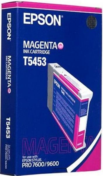 Epson T545300 Photographic Dye Ink Cartridge, Ink tank Consumable Type, Ink-jet Printing Technology, Magenta Photo Color, 110 ml Capacity, New Genuine Original OEM Epson, For use with 7600 and 9600 Epson Stylus Pro printer (T545300 T545-300 T545 300 T-545300 T 545300)