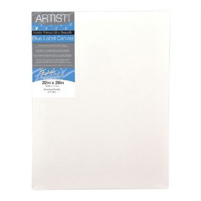 Fredrix 5610 Blue Label Ultra Smooth Stretched Canvas 22 x 28 inches, Color White/Ivory; Made of superior quality, medium weight blended PolyFlax/cotton duck with fine texture for use with oils or acrylic paints; Ideal for portraits and other fine detail work; It is triple primed with acid free acrylic gesso; Shipping Dimensions 23.00 x 29.00 x 6.00 inches; Shipping Weight 2.10 lbs; UPC 081702056106 (T5610 T-5610 T/5610 FREDRIX5610 FREDRIX-5610 FREDRIX/5610)