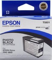 Epson T580100 Print cartridge, Ink-jet Printing Technology, Photo black Color, 80 ml Capacity, Epson UltraChrome K3 Ink Cartridge Features, New Genuine Original OEM Epson, For use with Stylus Pro 3800 & 3880 Printers (T580100 T580-100 T580 100 T-580100 T 580100)