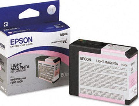 Epson T580600 Print cartridge, Ink-jet Printing Technology, Light magenta Color, 80 ml Capacity, Epson UltraChrome K3 Ink Cartridge Features, New Genuine Original OEM Epson, For use with Stylus Pro 3800 & 3880 Printers (T580600 T580-600 T580 600 T-580600 T 580600)