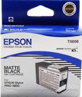 Epson T580800 Print cartridge, Ink-jet Printing Technology, Matte black Color, 80 ml Capacity, Epson UltraChrome K3 Ink Cartridge Features, New Genuine Original OEM Epson, For use with Stylus Pro 3800 & 3880 Printers (T580800 T580-800 T580 800 T-580800 T 580800) 