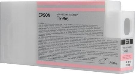 Epson T596600 Vivid Light Magenta Ultrachrome 350 ml HDR Ink Cartridge for use with Stylus Pro 7890, 7900, 9890 and 9900 Printers, New Genuine Original OEM Epson Brand (T59-6600 T596-600 T-596600) 