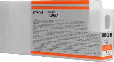 Epson T596A00 Ultrachrome HDR Ink Cartridge, Print cartridge Consumable Type, Ink-jet Printing Technology, Orange Color, 350 ml Capacity, New Genuine Original OEM Epson, For use with Epson Stylus Pro 7900 & 9900 (T596A00 T596-A00 T596 A00 T-596A00 T 596A00)