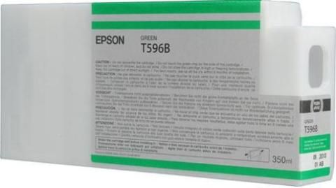 Epson T596B00 Ultrachrome HDR Ink Cartridge, Print cartridge Consumable Type, Ink-jet Printing Technology, Green Color, 350 ml Capacity, New Genuine Original OEM Epson, For use with Epson Stylus Pro 7900 & 9900 (T596B00 T596-B00 T596 B00 T-596B00 T 596B00)
