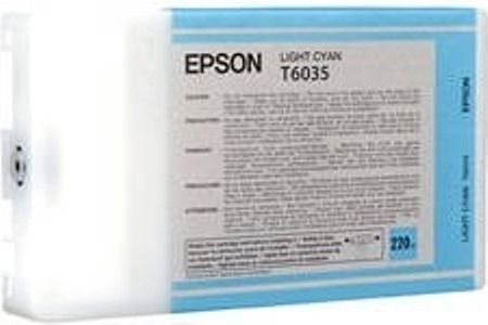 Epson T603500 Light Cyan UltraChrome K3 220 ml Ink Cartridge for use with Stylus 7800, 7880 and 9800 ColorBurst Professional Inkjet Printers, New Genuine Original OEM Epson Brand (T-603500 T60-3500 T603-500 T6035-00) 