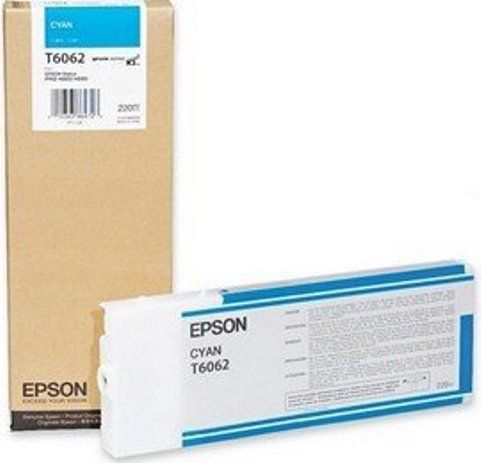 Epson T606200 UltraChrome Ink Cartridge, Print cartridge Consumable Type, Ink-jet Printing Technology, Cyan Color, 220 ml Capacity, Epson UltraChrome K3 Ink Cartridge Features, New Genuine Original OEM Epson, For use with Epson Stylus Pro 4880 Printer (T606200 T606-200 T606 200 T-606200 T 606200)