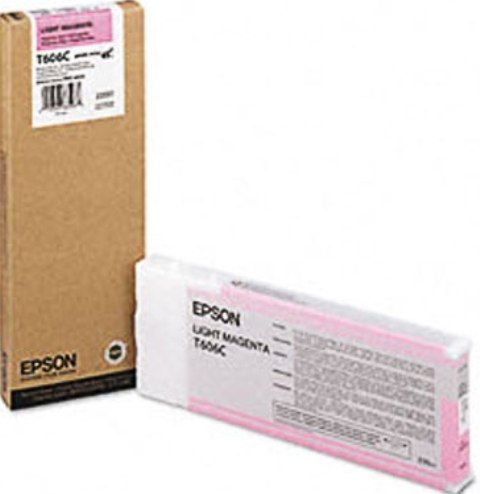 Epson T606C00 UltraChrome Ink Cartridge, Print cartridge Consumable Type, Ink-jet Printing Technology, Light magenta Color, 220 ml Capacity, Epson UltraChrome K3 Ink Cartridge Features, New Genuine Original OEM Epson, For use with Epson Stylus Pro 4800 and 4880 Printer (T606C00 T606-C00 T606 C00 T-606C00 T 606C00) 