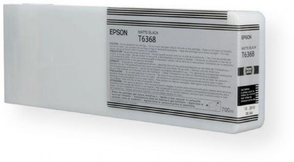 Epson T636800 Matte Black Ultrachrome HDR 700 ml Ink Cartridge for use with Stylus Pro 7890, 7900, 9890 and 9900 Proofing Edition Professional Imaging Printers, New Genuine Original OEM Epson Brand (T63-6800 T636-800 T6368-00 T6-36800) 