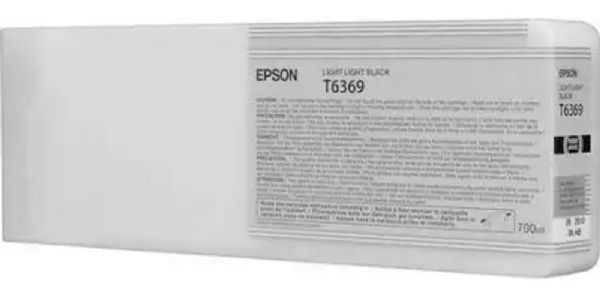 Epson T636900 Light Black Ultrachrome HDR 700 ml Ink Cartridge for use with Stylus Pro 7890, 7900, 9890 and 9900 Proofing Edition Professional Imaging Printers, New Genuine Original OEM Epson Brand (T63-6900 T636-900 T-636900) 