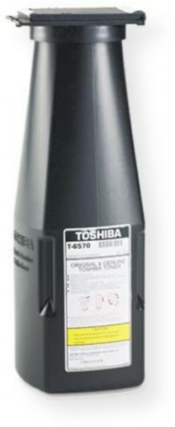 Toshiba T6570 Laser Toner Cartridge, Black Color, 60000 pages Cartridge duty cycle, Copier Print technology, OEM Type, New Genuine Original OEM Toshiba (T6570 T-6570 T 6570)