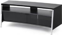 Avitech Plus TAN 1300 BLK Tangent TV Stand, 88 lbs Max TV weight, 55" TV Size Accommodated, 45.7" W x 14.3" D Shelf, 8" H x 45.6" W x 14.3" D Cabinet Interior, 3.7" H x 1" W x 0.5" D Legs, Remote-friendly safety glass, Hides all the clutter of cables and wires, Soundbar shelf, Laminated curved cabinet, Remote friendly smoked safety glass thickness 0.15" - 4 mm, Black Finish, GTIN 5060129020940  (TAN 1300 BLK TAN-1300-BLK TAN1300BLK TAN 1300 TAN-1300 TAN1300) 