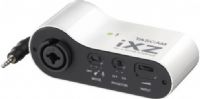 Tascam iXZ Pocket-sized Mic/Instrument Interface for iPhone, iPad or iPod Touch, Input Level -42dBu &#65374; +2dBu, Maximum Input Level +2dBu, Input Impedance 2.4k Ohmios, Switchable mic/line input, Phantom power, Gain control, 1/8” headphone output, XLR mic input, High-impedence guitar input, Mic input powered by two AA batteries, UPC 043774027781 (TASCAMIXZ TASCAM-IXZ) 