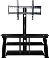 Innovex TB252G29 Nexus TV Stand, Black Finish, 50" Overall Height - Top to Bottom, 52" Overall Width - Side to Side, 21.5" Overall Depth - Front to Back, Nexus collection, Superior strength steel frame, UV Coated steel frame brings a touch of style to the sleek arc design, UPC 811910252294 ( TB252G29  TB-252G-29  TB 252G 29) 