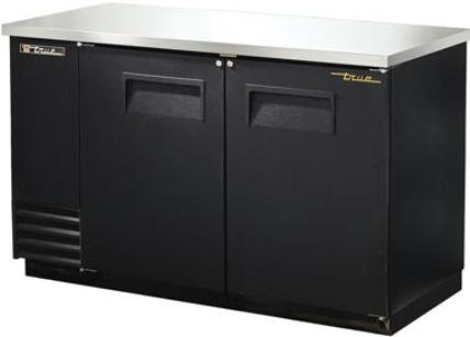 True TBB-2 Solid Door Back Bar Cooler, 2 Swing Doors, 2 1/2 Barrels, 134 6-packs (12oz) Cans, 4 Shelves, 1/3 HP, 8.5 Amps, Bright fluorescent interior lighting for excellent visibility, Oversized environmentally friendly (134A) forced-air refrigeration system provides ice-cold products 33F to 38F (TBB2 TB-B2 TB-B-2 TBB 2)