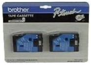 Brother TC20 Laminated Tape Cartridge, 1/2 inch, 2-Pack, Black on White Tape, for P-Touch PT10 PT12 PT12N PT15 PT150 PT170K PT20 PT25 PT6 PT8 (TC 20 TC-20)