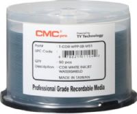 Microboards TCDR-WPP-SB-WS CMC Pro Professional Grade CD-R Media, Up to 52X Maximum Record Speed, 80 Minutes/700 MB Capacity, Water Shield White Inkjet Hub-Printable, All Forms of Audio and Data Writes, Zero Wave Distortion, Lowest Jitter Levels, Estimated 100 Year Data Integrity, 50 Disc Cakebox, UPC 678621011042 (TCDRWPPSBWS TCDRWPP-SBWS TCDR-WPP-SBWS TCDRWPP-SB-WS TCDR-WPP-SBWS) 