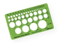 Alvin TD1200 Small Circle Guide Template; Contains 39 circles from 1/16" to 1.375"; Size: 4.25" x 7.25" x .030"; Shipping Weight 0.06 lb; Shipping Dimensions 11.5 x 5.5 x 0.13 in; UPC 088354575306 (ALVINTD1200 ALVIN-TD1200 ALVIN/TD1200 ARTWORK CRAFTS) 