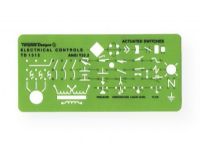 Alvin TD1312 Electrical Controls Template; Contains standard symbols used in machinery and automation circuits; Size: 3.75" x 8" x .030"; Shipping Weight 0.06 lb; Shipping Dimensions 11.5 x 5.5 x 0.13 in; UPC 088354528753 (ALVINTD1312 ALVIN-TD1312 ALVIN/TD1312 TEMPLATE ENGINEERING) 