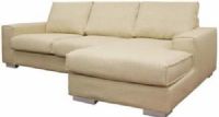 Wholesale Interiors TD9811B-A538-1A Campbell Cream Twill Modern Sectional Sofa, 16.25"H Seat Height, 62.75" x 34.75"D x 25.25"H Chaise, Cream twill fabric upholstery, Wood frame, High-density polyurethane foam cushioning, All cushions can be removed and their fabric covers unzipped, Chrome finished steel legs with non-marking feet, UPC 847321002227 (TD9811BA5381A  TD9811B-A538-1A TD9811B A538 1A TD9811B TD-9811B TD 9811B) 