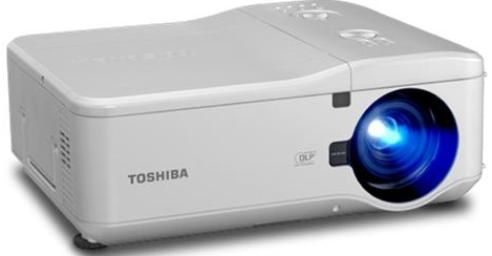 Toshiba TDP-WX5400U DLP Projector, 5400 ANSI lumens Image Brightness, 2700 ANSI lumens Reduced Image Brightness, 2400:1 dynamic Image Contrast Ratio, WXGA 1280 x 800 native Resolution, 24-bit - 16.7 million colors Support, 85 V Hz x 90 H kHz Max Sync Rate, 2 x 280 Watt Lamp Type, 2000 hours and 3000 hours economic mode Lamp Life Cycle, Keystone correction Controls / Adjustments, Digital Keystone Correction Type, Vertical Keystone Correction Direction (TDP WX5400U TDPWX5400U) 