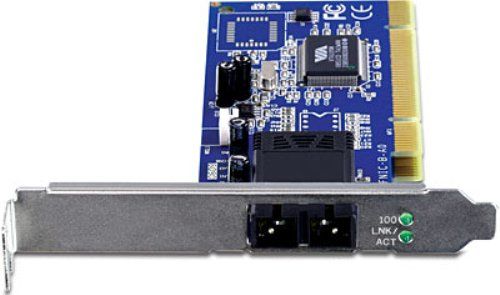 TRENDnet TE100-PCIFC Wired Network 100Base Multi-Mode SC Fiber-to-PCI Adapter, Supports fiber connections for distances of up to 2km, PCI 2.2 specification compliant, Incorporates Advanced Configuration Power Management Interface (ACPI 1.0), Supports PC99, PC2001 and Net PC hardware system designer guide (TE100PCIFC TE100 PCIFC)