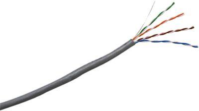 Axis 81004 4UTP 24AWG CAT-5E Wire, 1000-ft Pull Box with rip and sequential foot markings, Gray (TE81004 TE-81004 TE 81004 CAT5E)