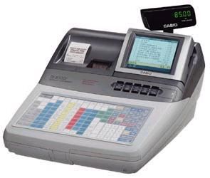 Casio TE-8500F Mid-Level Cash Register, 99 Departments, Large Multi-Line Color LCD Display (TE 8500F TE8500F TE-8500 TE8500)