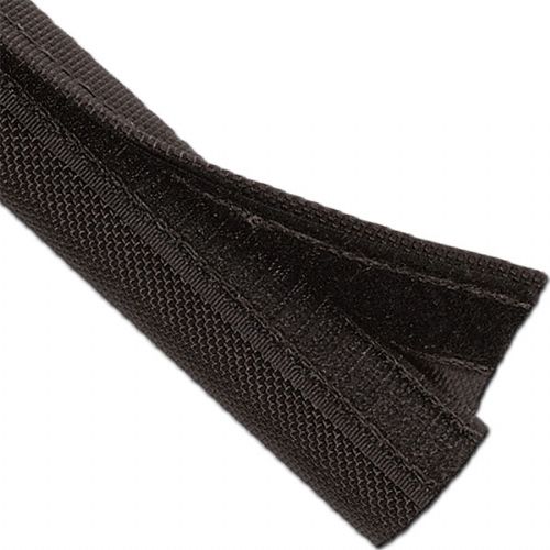 Techflex DWN1.50BK Dura-Wrap Heavy Duty Wraparound Hook and Loop Sleeving, 1 1/2 inch, Black; 8500 Cycles; Tightly Woven Ballistic Nylon Construction; Heavy Duty, Oversized Hook and Loop Closure; Repels Liquids; Easy Retro Fit Installation; Wall Thickness +/-0.005