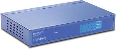 TRENDnet TEG-S50TXE Copper Gigabit Switch, 5-Port 10/100/1000Mbps, Store-and-Forward switching method, Wire-speed reception and transmission, IEEE 802.3x flow control for full-duplex mode, Back pressure flow control for half-duplex mode (TEG S50TXE  TEGS50TXE  TEG-S50TX TEG-S50T  TEG-S50  Trendware) 