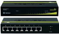 TRENDnet TEG-S80g Five-Port Gigabit GREENnet Switch, 8 x 10/100/1000Mbps Auto-Negotiation, Auto-MDIX Gigabit Ethernet ports, Store-and-Forward switching architecture with non-blocking wire-speed performance, IEEE 802.3x Flow Control for full-duplex mode, Back pressure Flow Control for half-duplex mode, Sturdy metal housing (TEGS80G TEG S80G) 