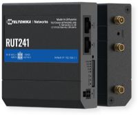 Teltonika RUT241098000 Model RUT241 Industrial Cellular Router; For use with USA Carriers (Verizon, AT&T, and T-Mobile); 4G LTE (Cat 4), and 3G Connectivity; Wireless Access Point with Hotspot Functionality; WAN Failover with Automatic Switching to Available Backup Connection; RMS For Remote Management; Aluminum Housing, Plastic Panels; Overall Dimensions: 3.26" x 0.98" x 2.91"; Weight: 0.27 lbs (TELTONIKARUT241098000 TELTONIKA-RUT241098000 RUT241098000 RUT241-098000 RUT241) 
