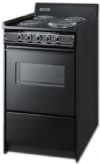 Summit TEM110CW Electric Range In Black With Oven Window, Interior Light, And Lower Storage Compartment, 20" Wide; 220V electric range, cord not included; Broiler tray included, porcelain broiler tray with grease well; Anti-tip bracket, install to prevent accidents from tipping oven over; Porcelain construction, solid porcelain range top and oven; Waist-high broiler, broiler is located inside the oven, making it easier to use; (SUMMITTEM110CW SUMMIT TEM110CW SUMMIT-TEM110CW) 