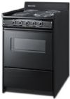 Summit TEM610CW Electric Range In Black With Oven Window, Interior Light, And Lower Storage Compartment, 24"; 220V electric range, Cord not included; Porcelain construction, solid porcelain range top and oven; Waist-high broiler, broiler is located inside the oven, making it easier to use; Broiler tray included, porcelain broiler tray with grease well; Anti-tip bracket, Install to prevent accidents from tipping oven over; (SUMMITTEM610CW SUMMIT TEM610CW SUMMIT-TEM610CW) 