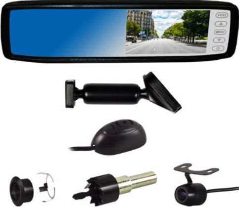 Ibeam TE-RVMCBT Bluetooth Rear View Mirror Replacement, Replacement rear view mirror with integrated 4.3