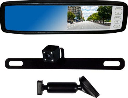 Ibeam TE-RVMCIR Replacement Rear View Mirror with IR Led Camera, Replacement rear view mirror with integrated 4.3