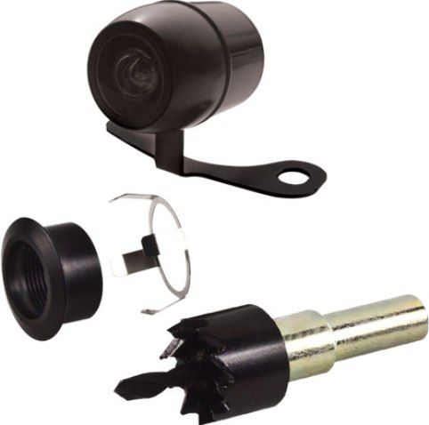 Ibeam TE-SBC Small Bullet Camera, 170 degree viewing angle, Defeat-able parking assist lines, Waterproof connections, UPC 086429255528 (TESBC TE-SBC TE SBC)