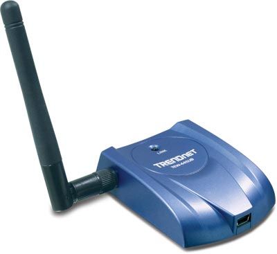 TRENDnet TEW-445UB USB 2.0 High Power Wireless Adapter, Wi-Fi Compliant with IEEE 802.11g and IEEE 802.11b Standards, Supports Super G technology Data Rate up to 108Mbps, Range of 50-100 meters indoor, 150-300 meters outdoor, Compatible with Windows 98SE, ME, 2000, XP, CSMA/CA Media Access Protocol (TEW 445UB TEW445UB TEW-445UB)