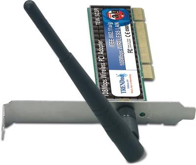 TRENDnet TEW-503PI Wireless PCI Adapter, 108Mbps 802.11a/g (TEW 503PI, TEW503PI, TEW-503P, TEW-503, TEW503P, TEW503, Trendware)