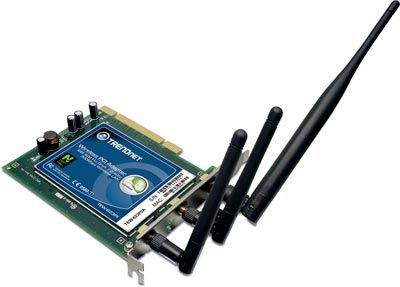TRENDnet TEW-623PI Wireless N-Draft PCI Adapter, Wi-Fi Compliant with IEEE 802.11g and IEEE 802.11b Standards, High-Speed up to 300Mbps Data Rate using IEEE 802.11n draft connection, Universal Wireless Connectivity for Seamless Roaming among 802.11b/g/n Networks, Compatible with Windows 2000/XP Operating Systems (TEW 623PI TEW623PI TEW-623PI)