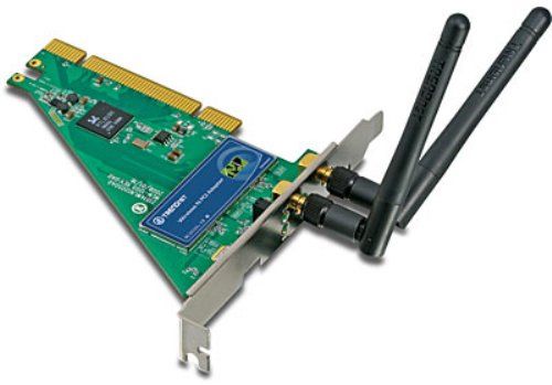 TRENDnet TEW-643PI Wireless N PCI Adapter, Wi-Fi compliant with IEEE 802.11n standard, Backwards compatible with IEEE 802.11g and IEEE 802.11b devices, Supports Ad-Hoc (Client-Client) and Infrastructure (AP-Client) Mode, Supports Multiple Input Multiple Output (MIMO) technology, Maximum reliability, throughput and connectivity with automatic data rate switching (TEW643PI TEW 643PI)