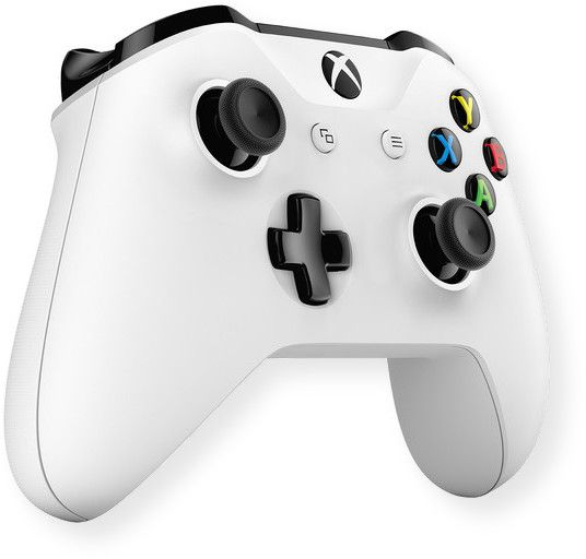 Microsoft XBOX TF500001 Xbox Wireless Controller; White; Sleek, streamlined design and textured grip; Custom button mapping and up to twice the wireless range; Plug in any compatible headset with the 3.5mm stereo headset jack; UPC 889842084320 (TF500001 TF5 00001  TF-500001  TF500001WHITE TF500001-XBOX TF500001-MICROSOFT)
