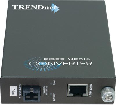 TRENDnet TFC-1000S40D3 TX to 1000Base-FX Single-Mode Fiber Converter, 1000Mbps, Compliant with IEEE 802.3ab 1000Base-T and IEEE 802.3z 1000Base-LX Standards, Support Link Loss Carry Forward, Link Pass Through, Supports Link Loss Return for FX Port, Supports Full-Duplex and Auto-Negotiation Mode for Fiber Port (TFC1000S40D3 TFC 1000S40D3 TFC-1000S40D3)