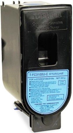 Toshiba T-FC3100U-C Cyan Toner Cartridge for use with Toshiba e-Studio 2100C and 3100C Multifunction Printers, Approx. 10700 pages @ 5% average coverage, New Genuine Original OEM Toshiba Brand (TFC3100UC TFC3100U-C T-FC3100UC TOSTFC3100UC)