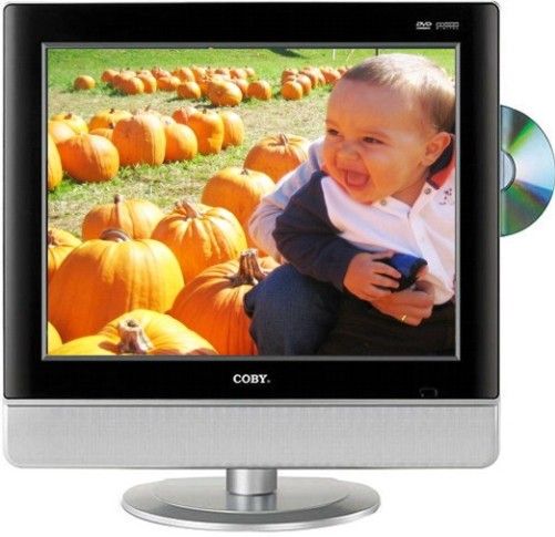 Coby TFDVD2071 Flatscreen LCD TV with Side-Loading DVD Player; 20